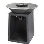 Houtgestookte buiten-BBQ met plancha – 80 cm Ø, 96 cm hoog, Ophalen, Zo goed als nieuw