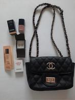 Schoudertas + Zilver Oorbellen Nieuw, Ophalen, Zo goed als nieuw, Zwart, Schoudertasje