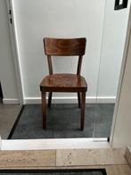 4 comfortabele houten caféstoelen, Huis en Inrichting, Stoelen, Ophalen, Gebruikt, Bruin, Vier