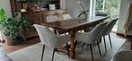Tafel met 8 bijpassende stoelen, Huis en Inrichting, Ophalen, Gebruikt, 8 stoelen of meer