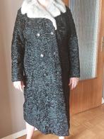 Zwarte swakara bontmantel maat 46/48, Enlèvement, Comme neuf, Taille 46/48 (XL) ou plus grande, Noir