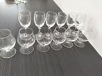 6 cognacglazen en 6 portoglazen kristal servies geweest, Ophalen, Zo goed als nieuw