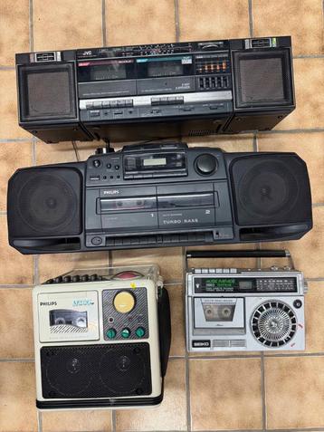 Radio Portable JVC Boombox, Philips Moving Sound, Seiko beschikbaar voor biedingen