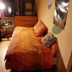 lit adulte, Ophalen, 90 cm, Eenpersoons, Bruin