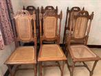 6eiken Mechelse stoelen met riet periode 1875- 1900, Ophalen