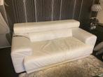 Sofa électrique cuir blanc véritable CALIA ITALIA, Maison & Meubles, Deux personnes, Moderne, Enlèvement, Utilisé
