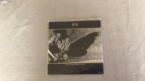 Single van U2 With or without you, Cd's en Dvd's, Vinyl | Rock, Gebruikt, Poprock, Overige formaten, Ophalen of Verzenden