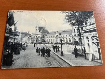 Postkaart Namur: La gare -1908 beschikbaar voor biedingen