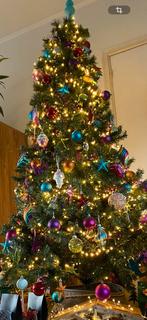 Kerstboom en versiering te koop, Diversen, Kerst, Ophalen, Zo goed als nieuw
