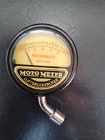 Oude moto meter met origineel zakje luchtdrukmeter, Ophalen of Verzenden