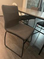 Eettafel met 4 stoelen, Maison & Meubles, Chaises, Enlèvement, Utilisé, Gris