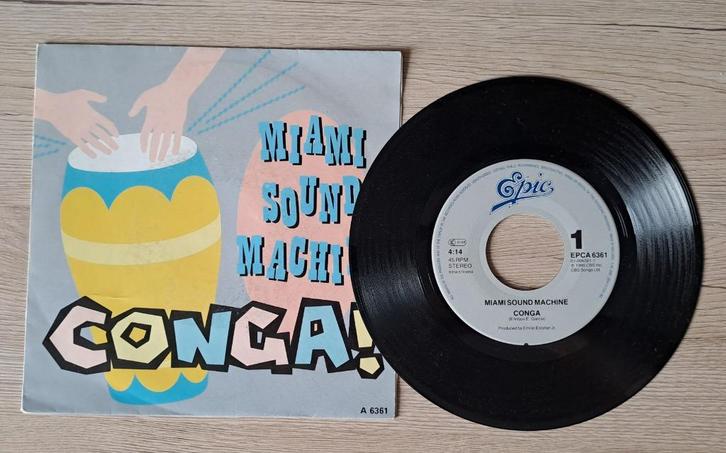 Miami Sound Machine - Conga!, Cd's en Dvd's, Vinyl Singles, Gebruikt, Single, Pop, 7 inch, Ophalen of Verzenden