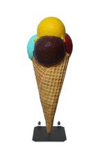 Crème glacée 1,75 m - 4 boules de glace mobiles sur un corne