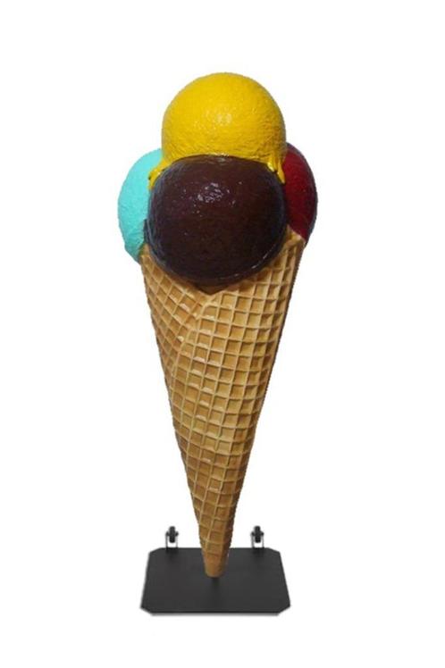 Crème glacée 1,75 m - 4 boules de glace mobiles sur un corne, Collections, Marques & Objets publicitaires, Neuf, Enlèvement ou Envoi