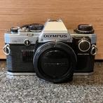 Olympus OM10 analog camera + lenzen en accessoires in koffer, Audio, Tv en Foto, Ophalen, Gebruikt, Spiegelreflex, Olympus