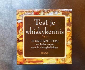 Whisky onderzetters met kwisvragen beschikbaar voor biedingen