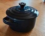 le creuset mini cocotte bleu, Casserole, Bidon ou Boîte, Comme neuf, Autres matériaux, Plaque céramique