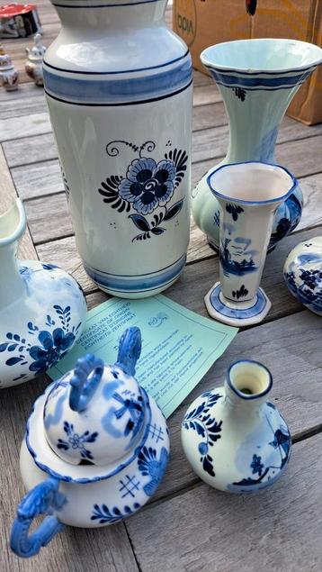 Set vaasjes Delfts Blauw  beschikbaar voor biedingen