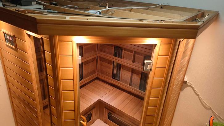 Sauna 3 a 4 personen., Sport en Fitness, Sauna, Zo goed als nieuw, Ophalen