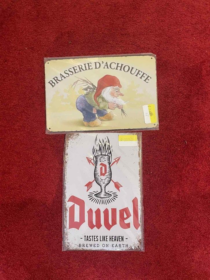 metalen A4 poster d'achouffe & duvel, Huis en Inrichting, Woonaccessoires | Wanddecoraties, Nieuw, Ophalen