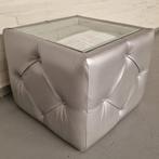 Pouffe Table – Silver, Vierkant, Nieuw, 55 tot 75 cm, Glas