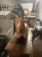 Cheval à bascule en bois et cuir, Maison & Meubles, Enlèvement, Comme neuf