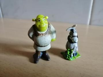 2 Figurines Shrek et l'Âne beschikbaar voor biedingen
