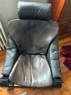 Fauteuil en cuir suédois, Ophalen, Design suedois, Gebruikt, Minder dan 75 cm