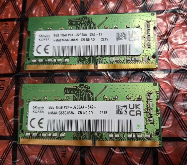 16gb DDR4 (2x 8gb kit) 3200/2666/2400 voor laptops & Mini Pc, Computers en Software, RAM geheugen, Nieuw, Laptop, 16 GB, DDR4
