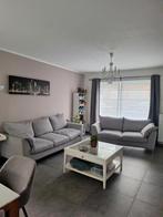 canapé 3 et 4 places en tissus et pieds chromé, Enlèvement