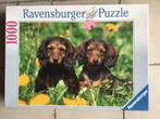 Puzzel Ravensburger 1000 stukjes Jonge teckels, 500 à 1500 pièces, Puzzle, Utilisé, Enlèvement ou Envoi