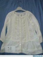 witte blouse met versiersels maat 98, Kinderen en Baby's, Kinderkleding | Maat 98, Ophalen of Verzenden, C&A, Meisje