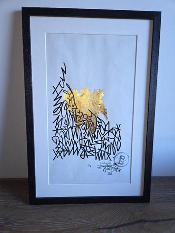 Origineel Werk Benjamin van Oost in Zwarte kader 29x43cm beschikbaar voor biedingen