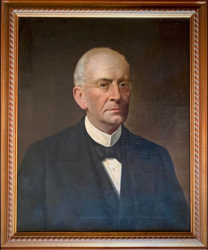 Portrait d'un homme portant des lunettes Peinture à l'huile, Antiquités & Art, Art | Peinture | Classique, Enlèvement ou Envoi