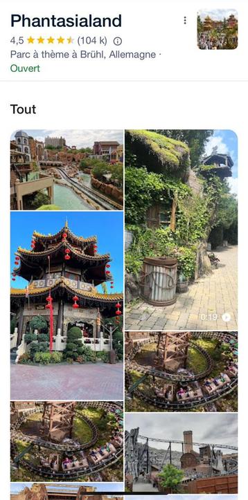 2 entrées Phantasialand pour ce lundi 5 mai 2025, Tickets & Billets