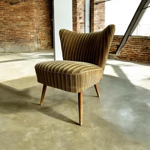 Vintage goudkleurige cocktailstoel / eenzit / fauteuil, Antiek en Kunst, Antiek | Meubels | Stoelen en Sofa's, Ophalen of Verzenden