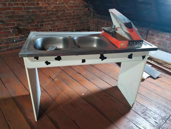 Evier et meuble détachable, Maison & Meubles, Cuisine | Vaisselle, Utilisé, Autres types, Autres styles, Autres matériaux, Enlèvement