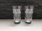 Lot de 2 verres "Bière des Amis" 25cl, Collections, Marques de bière, Enlèvement ou Envoi, Comme neuf, Verre ou Verres, Autres marques