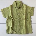 chemise en lin vert uni faite main 98 104, Chemise ou Chemisier, Utilisé, Garçon, Enlèvement ou Envoi