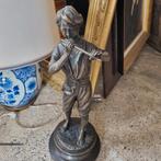 Jolie sculpture en bronze joueur de flûte, Antiquités & Art, Antiquités | Bronze & Cuivre, Enlèvement ou Envoi