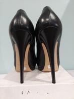 487C* Casadei - sexy zwarte leren pumps (38,5), Pumps, Verzenden, Zwart, Zo goed als nieuw