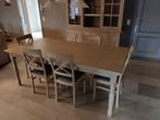 Eetkamer massief hout, Ophalen, Zo goed als nieuw, Klassiek, 4 tot 6 stoelen