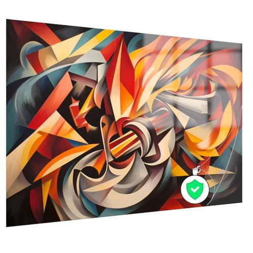 Kleurexplosie in Abstracte Harmonie Poster 120x80cm glans, Huis en Inrichting, Woonaccessoires | Wanddecoraties, Nieuw, Verzenden
