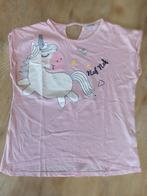 T-shirt Naf Naf imprimé rose licorne taille 14 ans, Kinderen en Baby's, Ophalen of Verzenden, Zo goed als nieuw, Naf Naf, Meisje