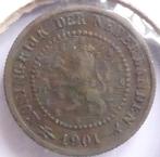 Nederlandse munteenheid 1/2 cent 1901, Ophalen of Verzenden, Koningin Wilhelmina, Overige waardes, Losse munt