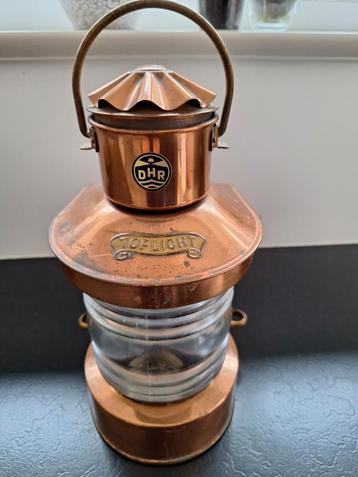 Vintage toplicht DHR petrolium scheepslamp maritiem  disponible aux enchères