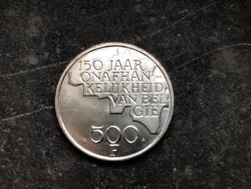 1980 België - 500 frank - verzilverd 10 euro incl verzending beschikbaar voor biedingen