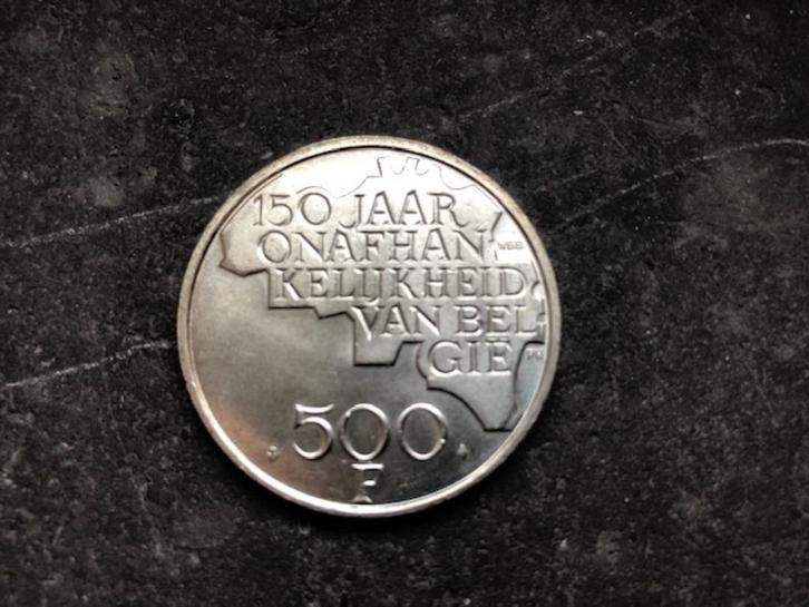 1980 België - 500 frank - verzilverd 10 euro incl verzending, Postzegels en Munten, Edelmetalen en Baren, Zilver, Ophalen of Verzenden