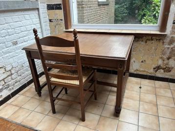 vintage tafel eiken uitschuifbaar beschikbaar voor biedingen
