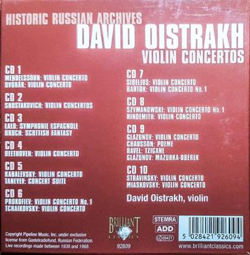 David Oistrakh Violin Concertos Edition beschikbaar voor biedingen